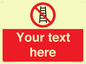 PV5106: Custom No Ladders Sign