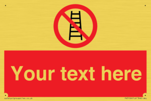 PV5106: Custom No Ladders Sign