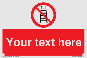 PV5106: Custom No Ladders Sign