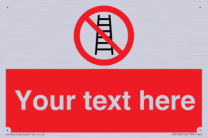PV5106: Custom No Ladders Sign