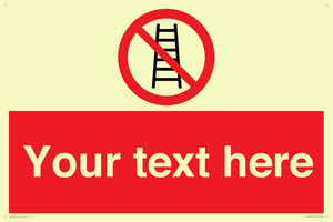 PV5106: Custom No Ladders Sign