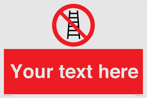 PV5106: Custom No Ladders Sign
