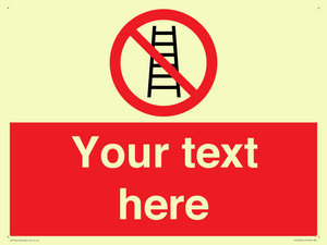 PV5106: Custom No Ladders Sign
