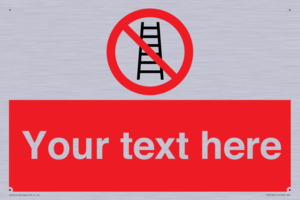 PV5106: Custom No Ladders Sign