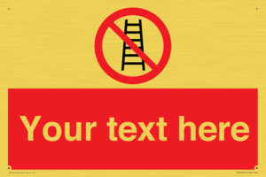 PV5106: Custom No Ladders Sign
