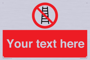 PV5106: Custom No Ladders Sign