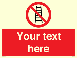 PV5106: Custom No Ladders Sign