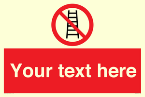 PV5106: Custom No Ladders Sign