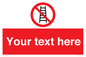 PV5106: Custom No Ladders Sign
