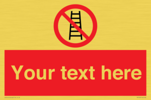 PV5106: Custom No Ladders Sign