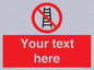 PV5106: Custom No Ladders Sign