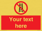 PV5106: Custom No Ladders Sign