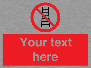 PV5106: Custom No Ladders Sign