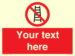 PV5106: Custom No Ladders Sign