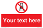 PV5106: Custom No Ladders Sign