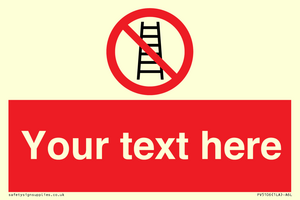 PV5106: Custom No Ladders Sign
