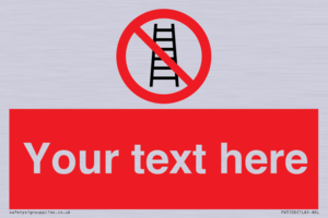 PV5106: Custom No Ladders Sign