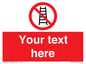 PV5106: Custom No Ladders Sign