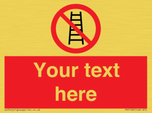 PV5106: Custom No Ladders Sign