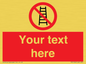 PV5106: Custom No Ladders Sign