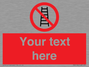 PV5106: Custom No Ladders Sign