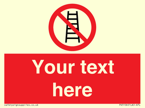 PV5106: Custom No Ladders Sign