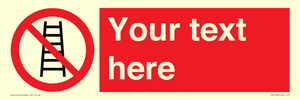 PV5106: Custom No Ladders Sign