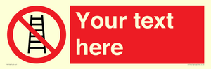 PV5106: Custom No Ladders Sign