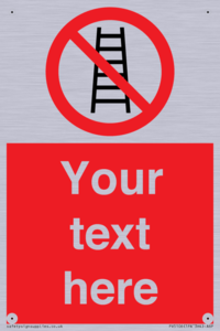 PV5106: Custom No Ladders Sign