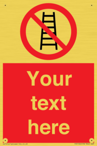 PV5106: Custom No Ladders Sign