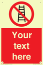 PV5106: Custom No Ladders Sign
