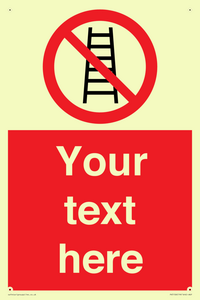 PV5106: Custom No Ladders Sign