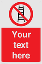 PV5106: Custom No Ladders Sign