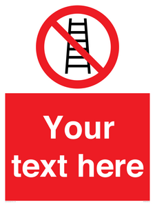 PV5106: Custom No Ladders Sign