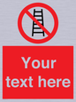 PV5106: Custom No Ladders Sign