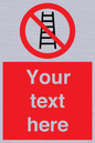 PV5106: Custom No Ladders Sign