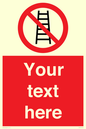PV5106: Custom No Ladders Sign
