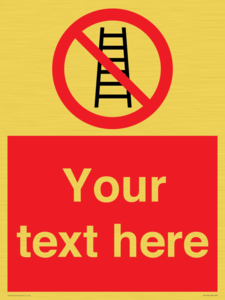 PV5106: Custom No Ladders Sign