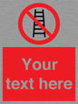 PV5106: Custom No Ladders Sign