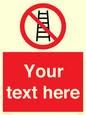 PV5106: Custom No Ladders Sign