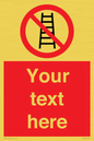 PV5106: Custom No Ladders Sign