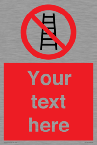 PV5106: Custom No Ladders Sign