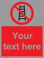 PV5106: Custom No Ladders Sign