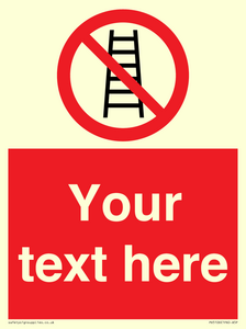 PV5106: Custom No Ladders Sign