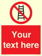 PV5106: Custom No Ladders Sign
