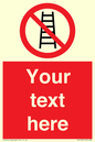 PV5106: Custom No Ladders Sign