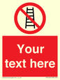 PV5106: Custom No Ladders Sign
