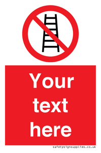 PV5106: Custom No Ladders Sign