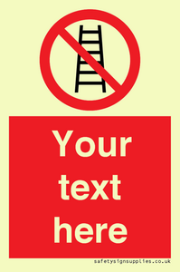 PV5106: Custom No Ladders Sign