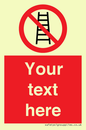 PV5106: Custom No Ladders Sign